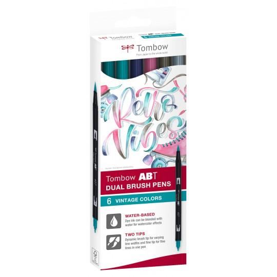 Coffret feutres ABT 6 couleurs vintages Tombow