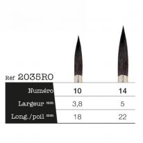 Pinceau de voyage rond Outremer série 2035RO Léonard N°10