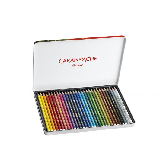 Boîte métal 30 crayons Caran d'Ache Prismalo