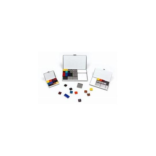 Palette Pocket de poche argent avec mini godets assortis Art Toolkit