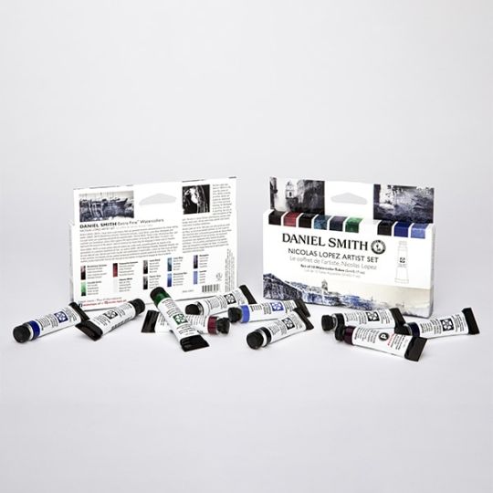 Sélection Nicolas Lopez de 10 tubes 5ml d'aquarelle extra-fine Daniel Smith