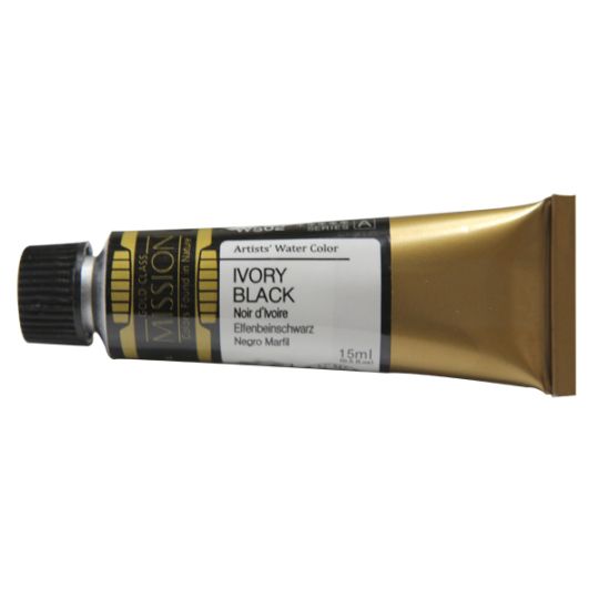 Noir d'ivoire - aquarelle Tube 15ml Gold Class Mijello