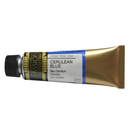 Bleu céruléum - aquarelle Tube 15ml Gold Class Mijello