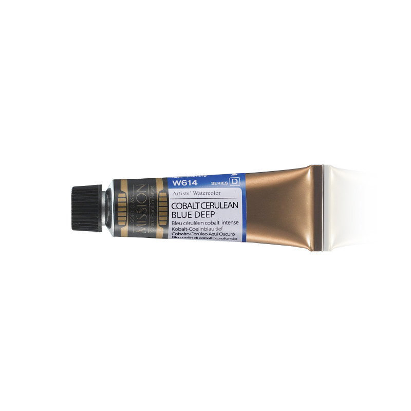 Bleu céruleum cobalt intense - aquarelle Tube 15ml Gold Class Mijello