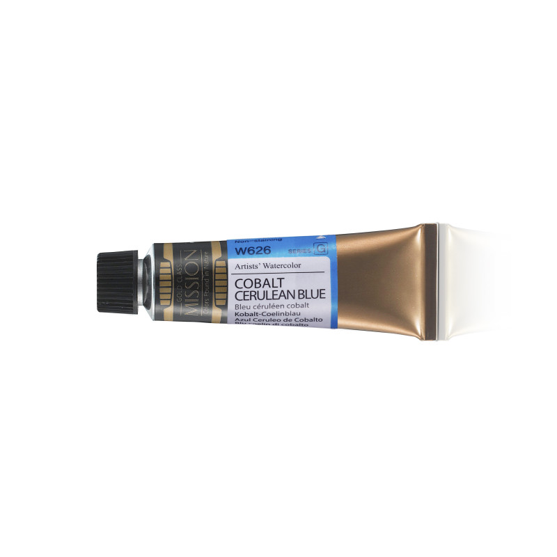 Bleu céruléum cobalt - aquarelle Tube 15ml Gold Class Mijello
