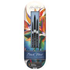 Assortiment de 3 pinceaux 3000S n°4,8,12 Black Velvet