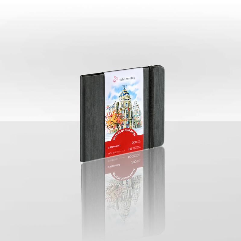 Watercolour book Hahnemühle 30f 200g grain fin 19.5x19.5cm format carré