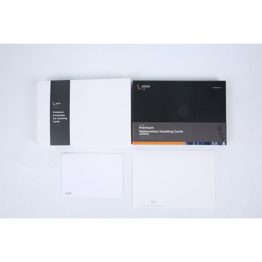 Pack de 30 cartes + enveloppes 300g 100% coton grain fin Etchr Lab