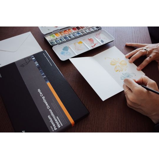 Pack de 30 cartes + enveloppes 300g 100% coton grain fin Etchr Lab