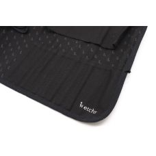 Trousse tissu noire emplacement 10 pinceaux Etchr