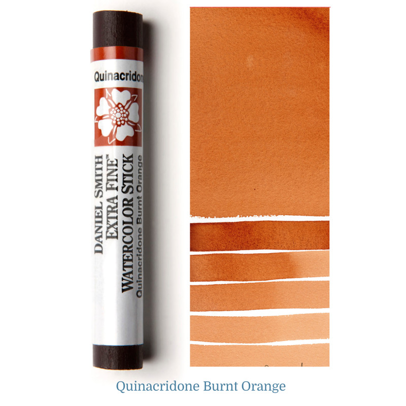 Orange brûlé quinacridone - aquarelle extra-fine stick Daniel Smith
