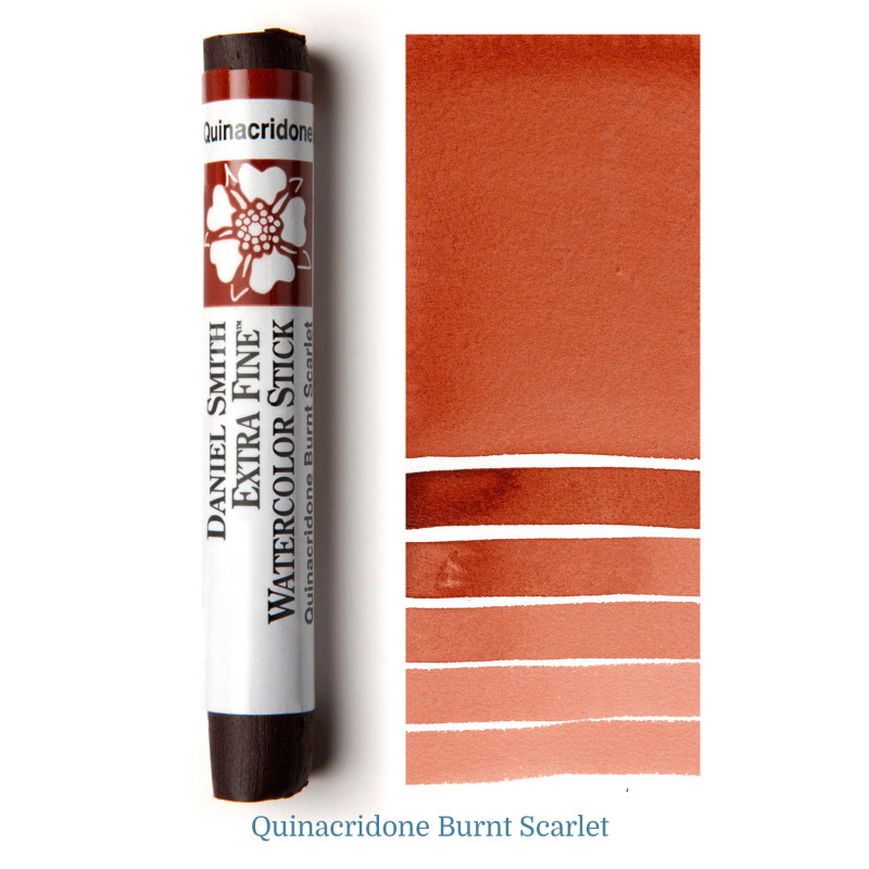 Écarlate brûlé quinacridone - aquarelle extra-fine stick Daniel Smith