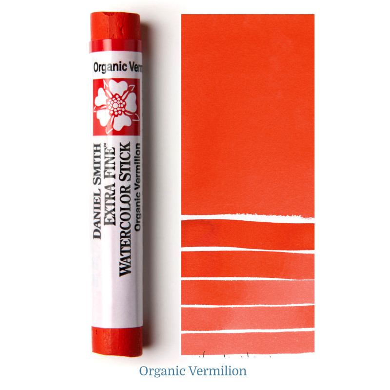 Vermillon organique - aquarelle extra-fine stick Daniel Smith
