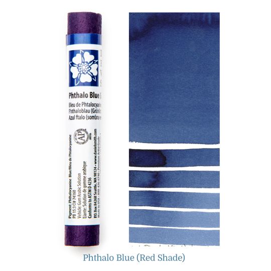 Bleu phtalo nuance rouge - aquarelle extra-fine stick Daniel Smith