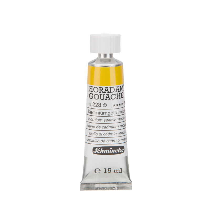 Jaune de cadmium moyen - Gouache extra fine Tube 15 ml Schmincke Horadam