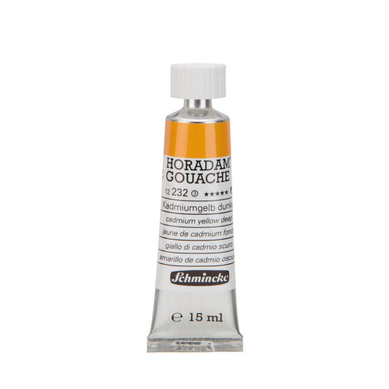 Jaune de cadmium foncé - Gouache extra fine Tube 15 ml Schmincke Horadam