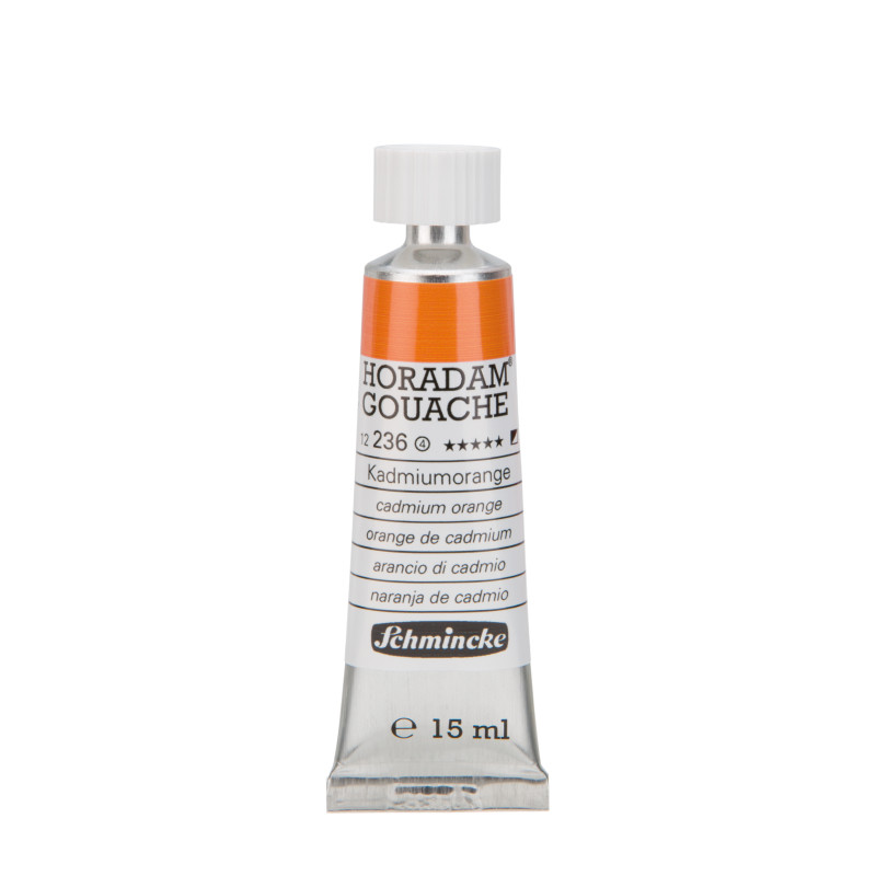 Orange de cadmium - Gouache extra fine Tube 15 ml Schmincke Horadam