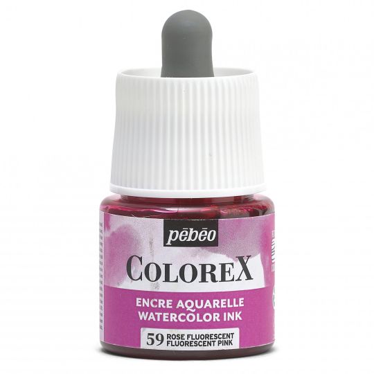 Rose fluorescent - Encre aquarelle Colorex 45ml Pébéo