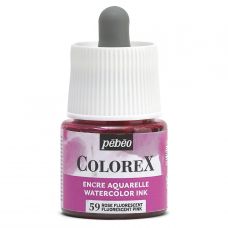 Rose fluorescent - Encre aquarelle Colorex 45ml Pébéo