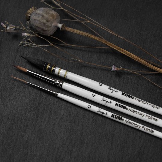 Set Floral classique 3 pinceaux aquarelle Hangemalt x Kum