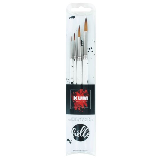 Set 4 pinceaux aquarelle Frau Hölle x Kum