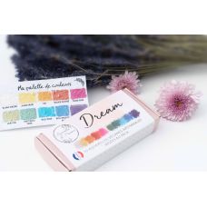 Palette Dream 10 ½ godets aquarelles extra-fines véganes irisées Aquarelle de Provence