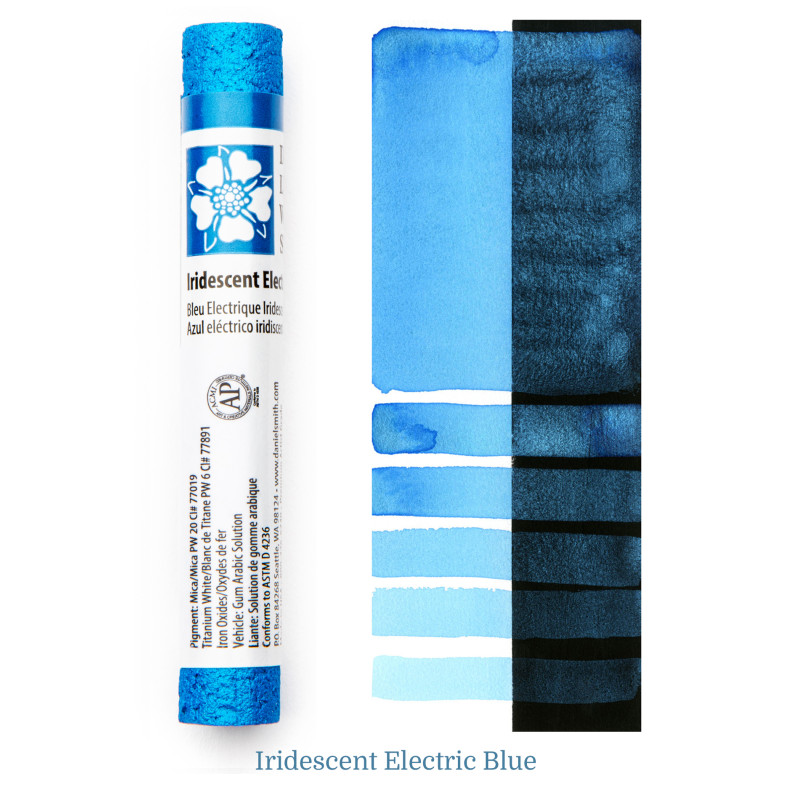 Bleu électrique iridescent - aquarelle extra-fine stick Daniel Smith