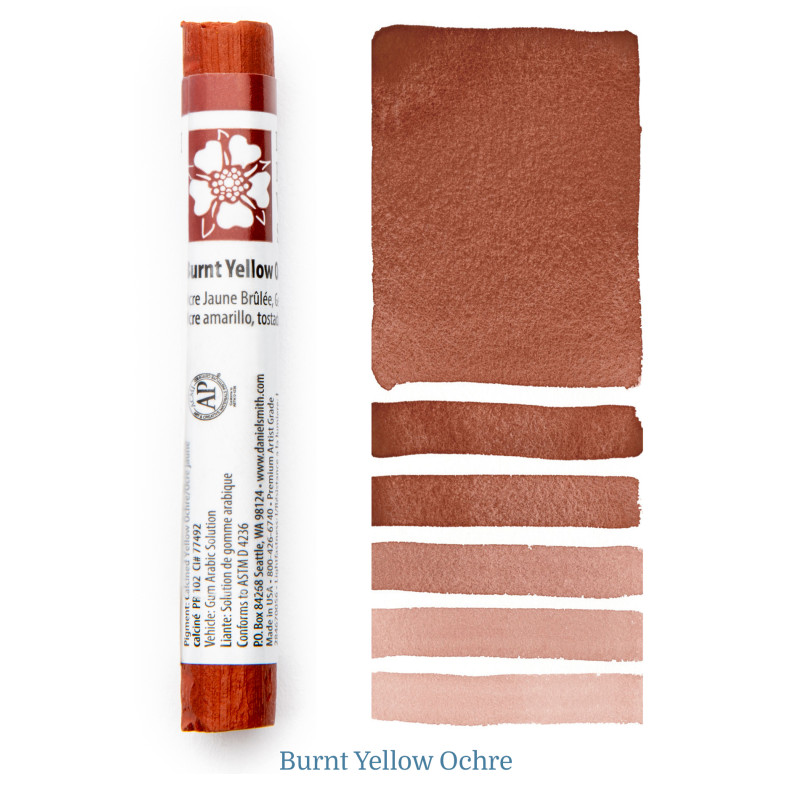 Ocre jaune brûlée - aquarelle extra-fine stick Daniel Smith