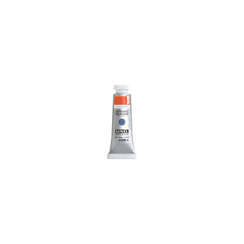 Rouge écarlate sans cadium - gouache extra fine Tube 14 ml Lefranc Bourgeois