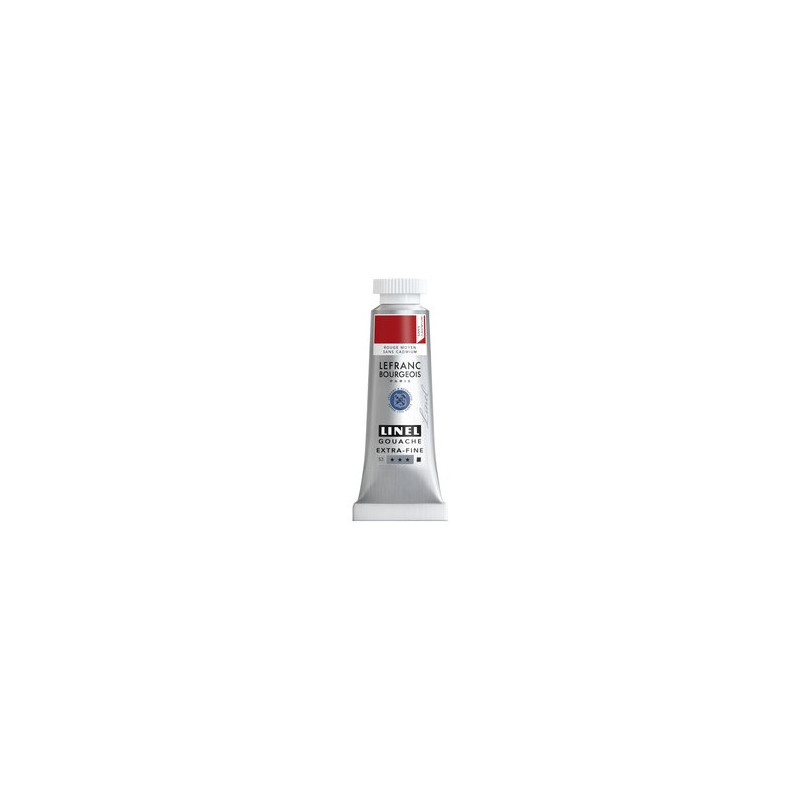 Rouge moyen sans cadium - gouache extra fine Tube 14 ml Lefranc Bourgeois