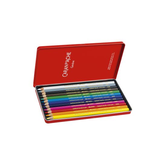 Boîte métal 12 crayons Caran d'Ache Supracolor Soft
