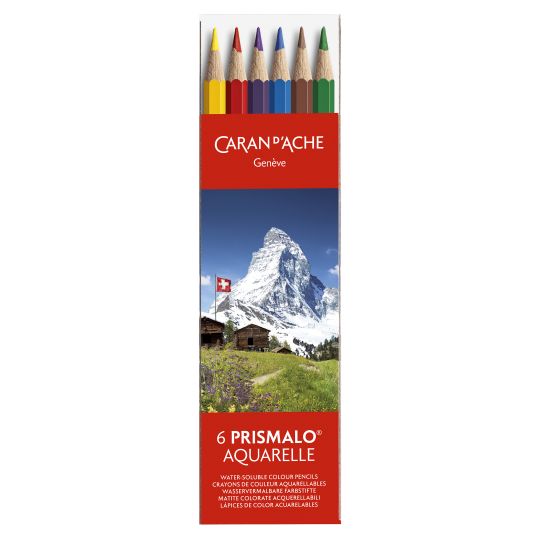 Boîte plastique 6 crayons Caran d'Ache Prismalo