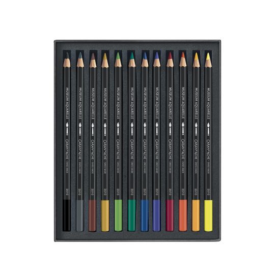 Coffret 12 crayons aquarelle Museum en carton Caran d'Ache