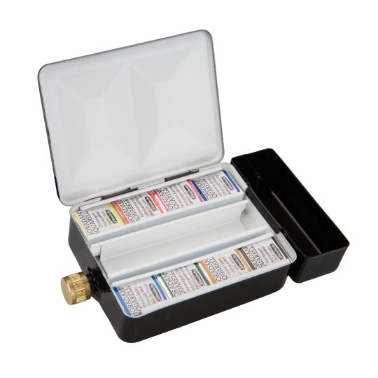 Boîte métal 8 ½  godets + réserv. d'eau Horadam Aquarell Schmincke