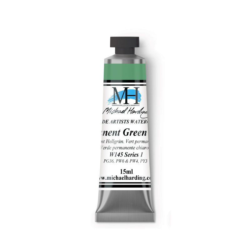Vert permanent clair - aquarelle Tube 15ml Michael Harding