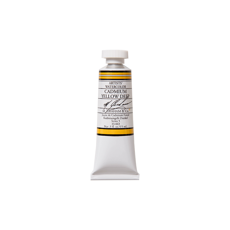 Jaune de Cadium foncé - aquarelle Tube 15ml M. Graham
