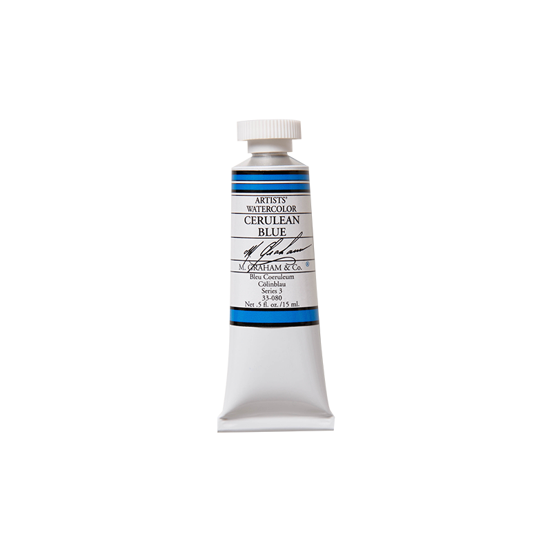 Bleu céruléum - aquarelle Tube 15ml M. Graham