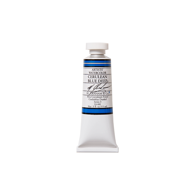 Bleu céruléum foncé - aquarelle Tube 15ml M. Graham