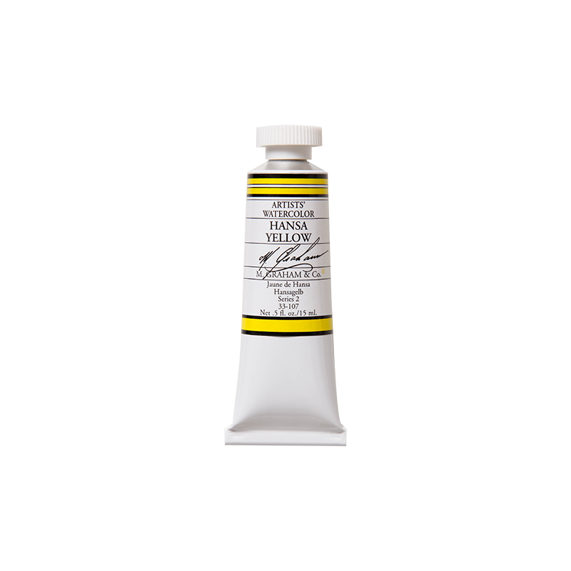 Jaune Hansa - aquarelle Tube 15ml M. Graham