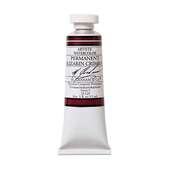 Alizarine cramoisie permanente - aquarelle Tube 15ml M. Graham