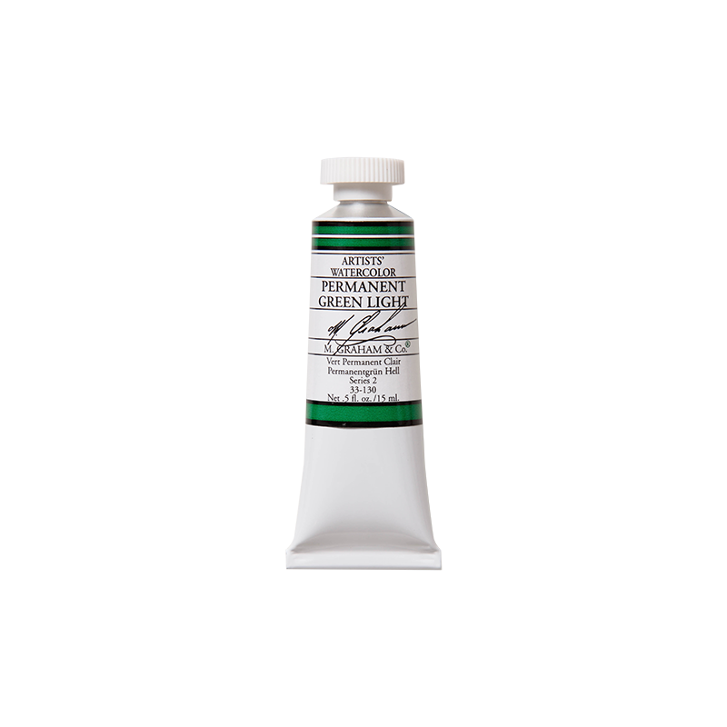 Vert permanent clair - aquarelle Tube 15ml M. Graham