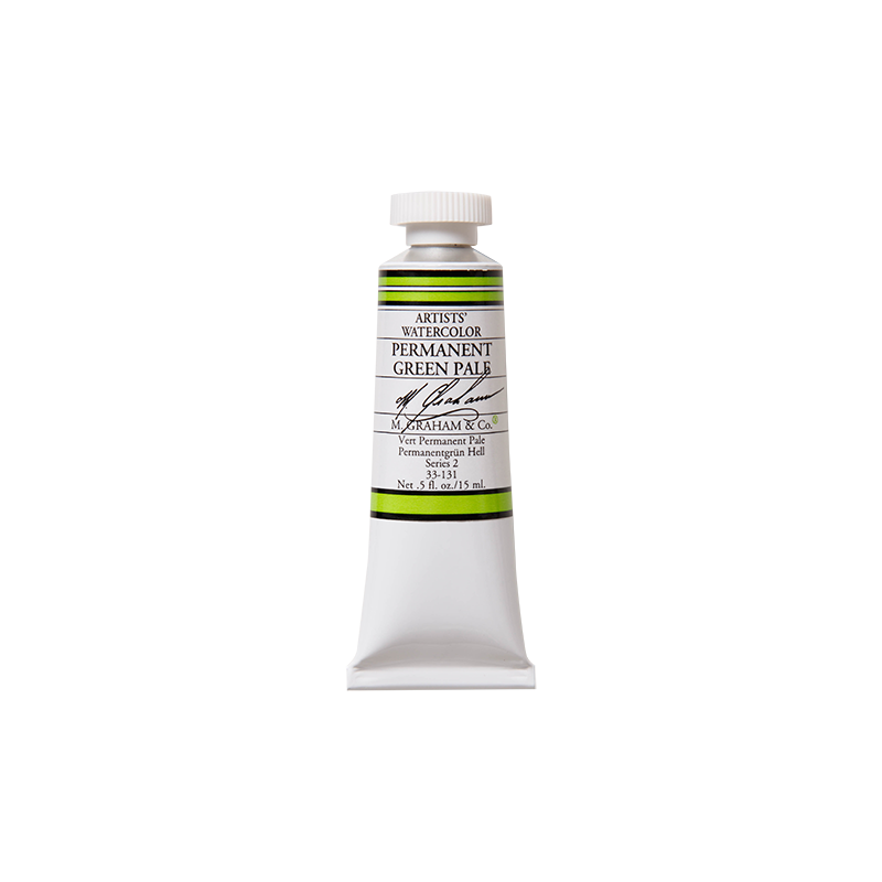 Vert permanent pâle - aquarelle Tube 15ml M. Graham