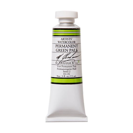 Vert permanent pâle - aquarelle Tube 15ml M. Graham