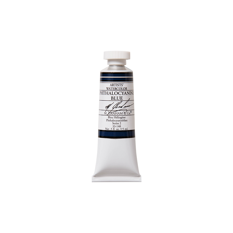 Bleu Héliogène - aquarelle Tube 15ml M. Graham