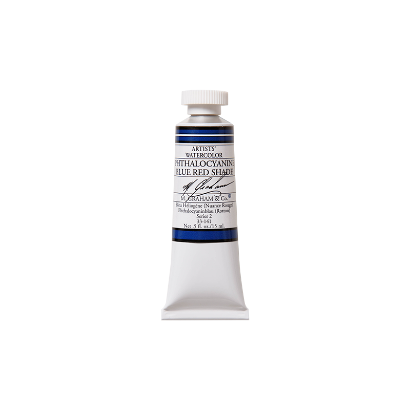 Bleu Héliogène (Nuance de Rouge) - aquarelle Tube 15ml M. Graham