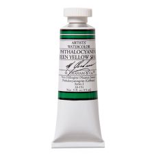 Vert Héliogène (Nuance de Jaune) - aquarelle Tube 15ml M. Graham
