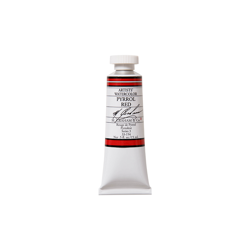 Rouge de Pyrrole - aquarelle Tube 15ml M. Graham
