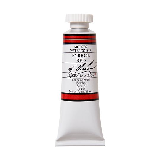 Rouge de Pyrrole - aquarelle Tube 15ml M. Graham