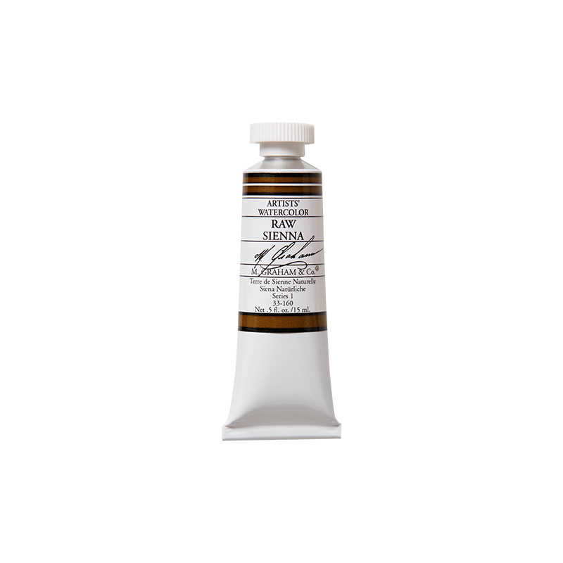 Terre de Sienne naturelle - aquarelle Tube 15ml M. Graham