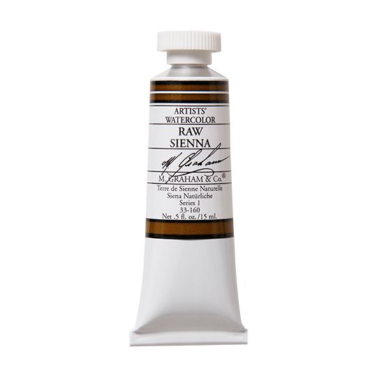 Terre de Sienne naturelle - aquarelle Tube 15ml M. Graham